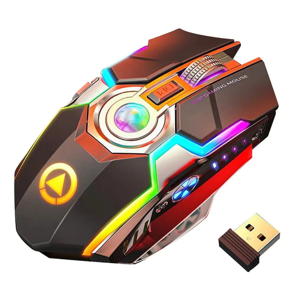 Ratón Inalámbrico de Juegos Recargable A5 Grabado en Plata