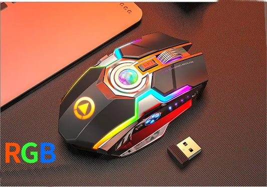 Ratón Inalámbrico de Juegos Recargable A5 Grabado en Plata